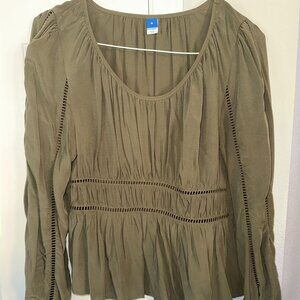 Old Navy Boho Long Sleeve Blouse Size M